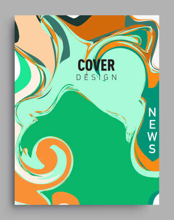 Modern abstract covers. Cool gradient shapes composition, vector covers design.のイラスト素材