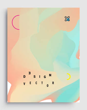 Modern abstract covers. Cool gradient shapes composition, vector covers design.のイラスト素材