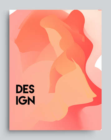 Modern abstract covers. Cool gradient shapes composition, vector covers design.のイラスト素材