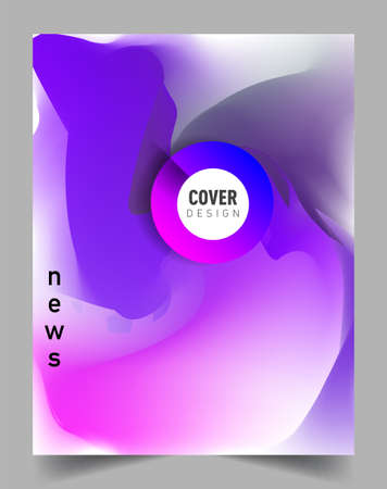 Modern abstract covers. Cool gradient shapes composition, vector covers design.のイラスト素材