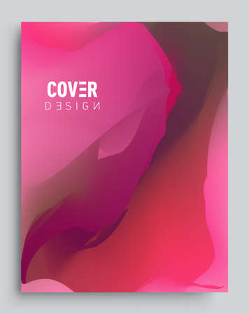Modern abstract covers. Cool gradient shapes composition, vector covers design.のイラスト素材