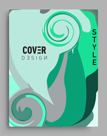 Modern abstract covers. Cool gradient shapes composition, vector covers design.のイラスト素材