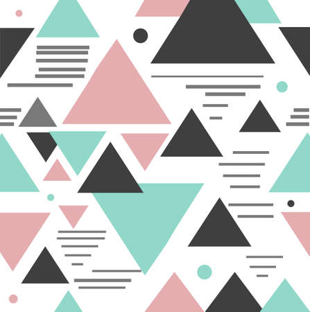 Memphis design elements halftone and geometric shapes patterns trend, design and vintage geometric...