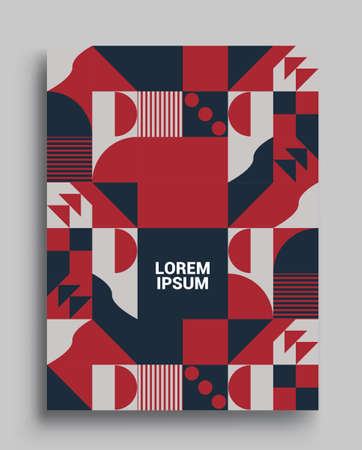 Modern geometric abstract background covers. colorful pattern geometric shapes composition, vector illustration.のイラスト素材