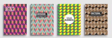 Modern geometric abstract background covers sets. colorful pattern geometric shapes composition,...