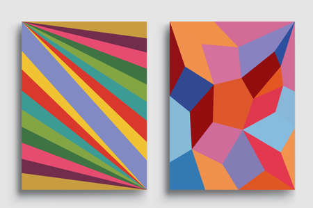 Modern geometric abstract background covers sets. colorful pattern geometric shapes composition,...