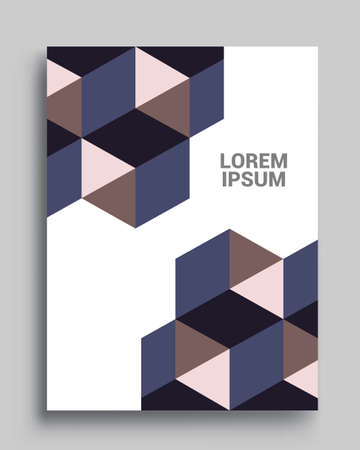 Modern geometric abstract background covers. colorful pattern geometric shapes composition, vector illustration.のイラスト素材