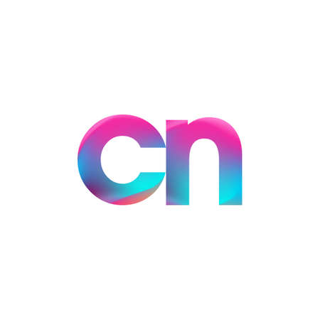 Initial Letter CN Logo Lowercase colorful design, Modern and Simple Logo Design.のイラスト素材