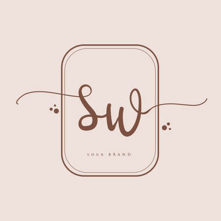 Vector of SW Initial handwriting logo. - ID:1-163291874 - Royalty Free ...