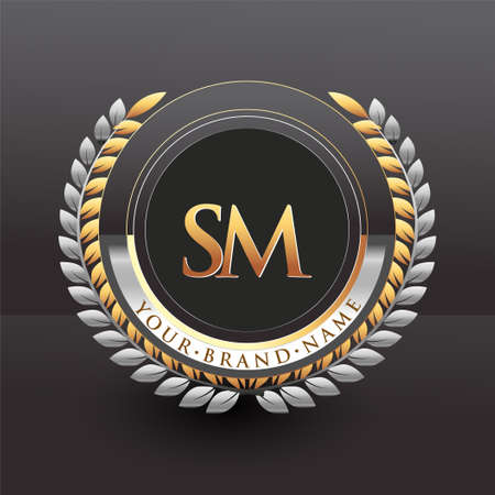 Vector Of Initial Logo Letter Sm With Id Royalty Free Image Stocklib