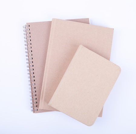 Three Thread Sew Books of Recycled Papersの写真素材