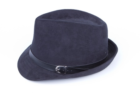 Black hat isolated on the white backgroundの写真素材