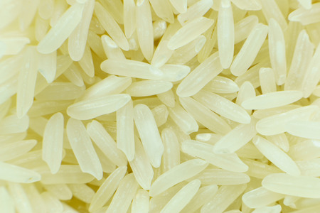 White raw jasmine rice, close up shotの写真素材