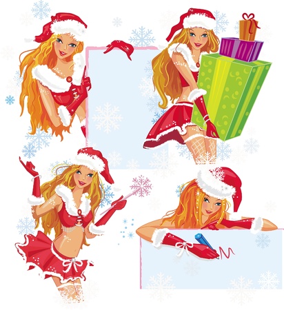Sexy Santa girlのイラスト素材