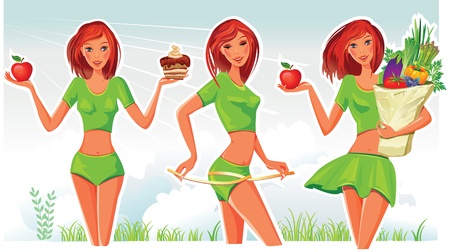 Healthy lifestyle conceptのイラスト素材