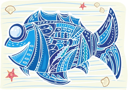 decorative fishのイラスト素材