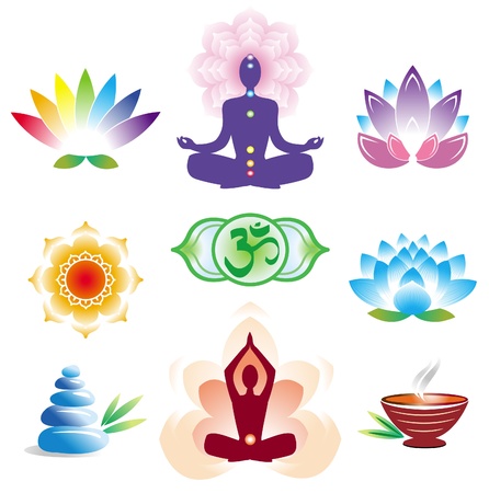 Oriental icons setのイラスト素材