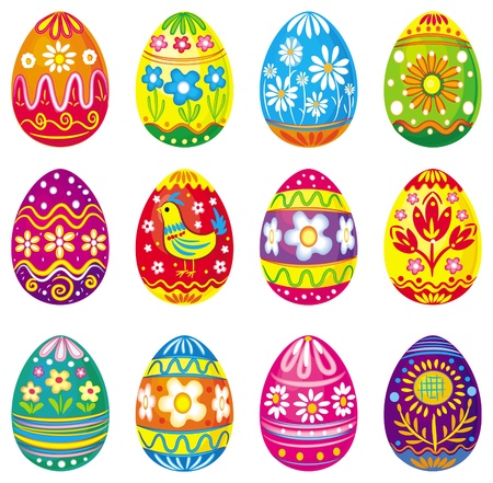 Collection of vector eggsのイラスト素材
