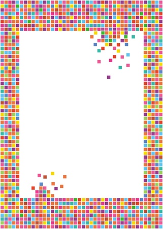 vector illustration of mosaic frameのイラスト素材