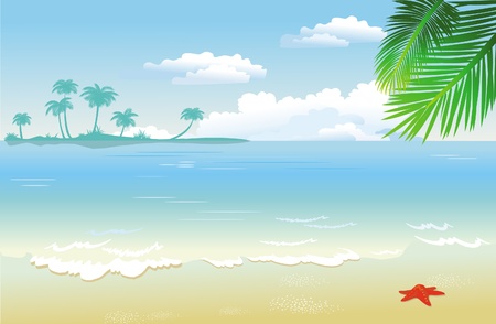 Summertime at the beachのイラスト素材