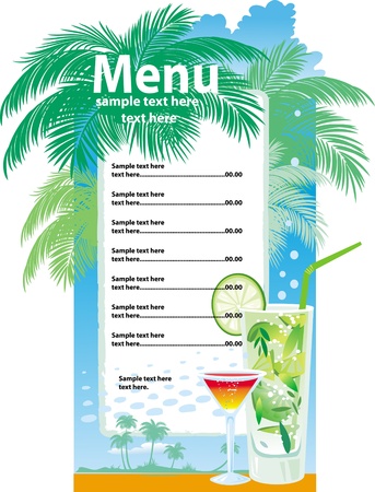 Template designs of cocktail menuのイラスト素材
