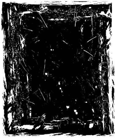 Vector black grunge borderのイラスト素材