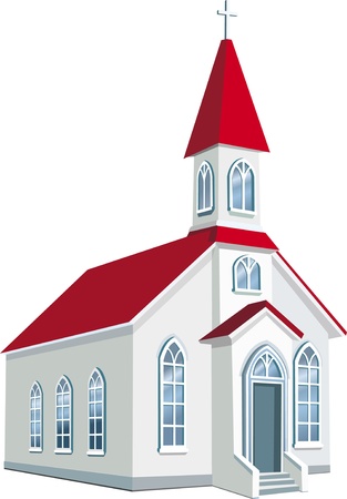 Little county Christian churchのイラスト素材