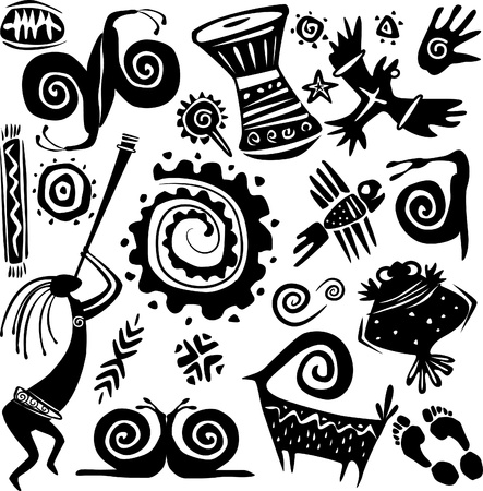 Elements for designing primitive artのイラスト素材