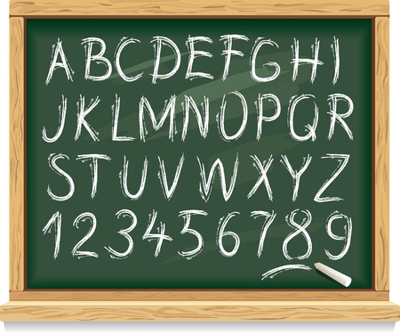 Brush strokes of chalk on a blackboardのイラスト素材