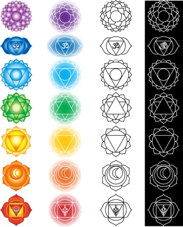 Seven chakrasのイラスト素材