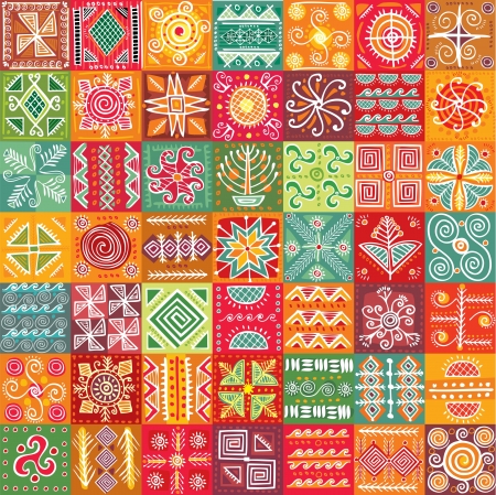 Seamless tribal textureのイラスト素材