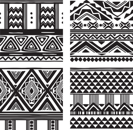 Set of tribal textureのイラスト素材