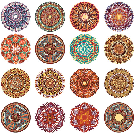 Round Ornament Pattern collectionのイラスト素材