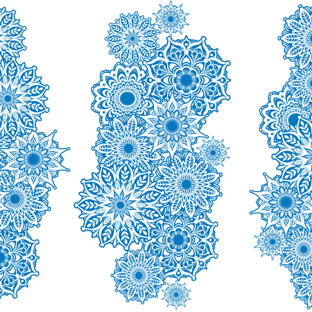 Border of white round ornamentsのイラスト素材