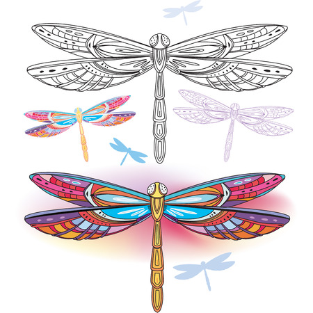 Abstract dragonflyのイラスト素材