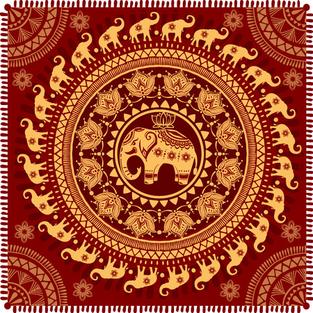 Round pattern with decoratedのイラスト素材