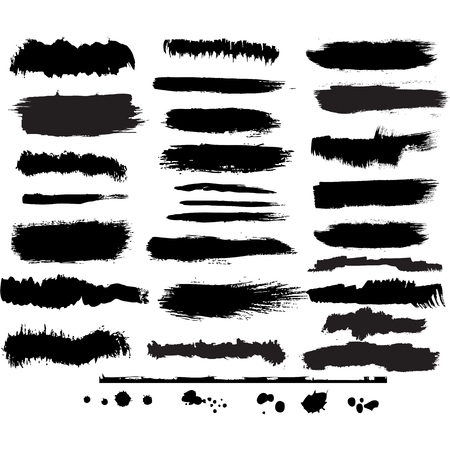 Set of grunge brushのイラスト素材