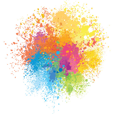 Color background of paint splashes