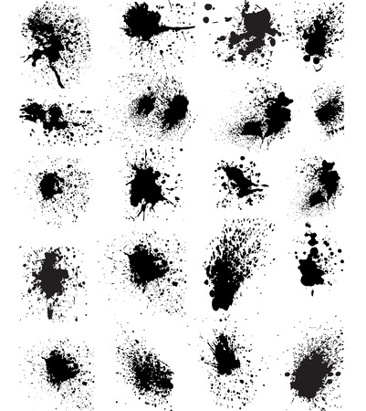 Set of ink splashesのイラスト素材
