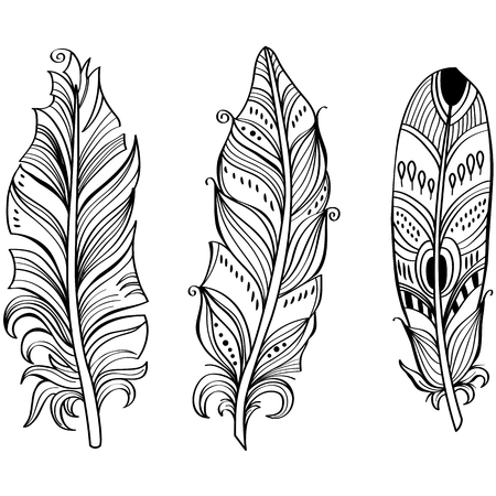 Tribal Ethnic Feathersのイラスト素材