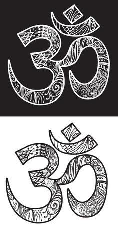 Hand drawn Om symbolのイラスト素材