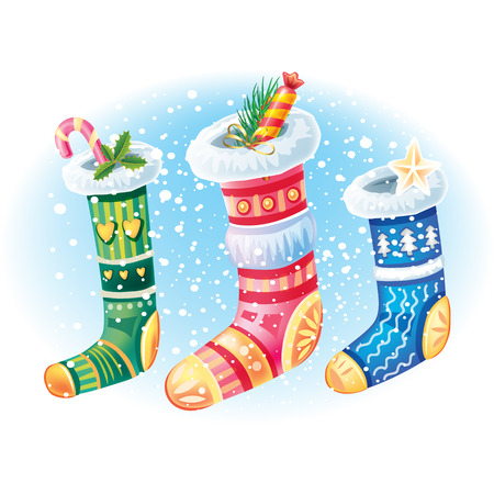 Christmas socksのイラスト素材