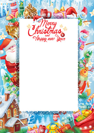 Frame for Christmas cardのイラスト素材