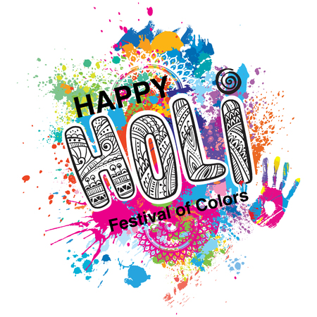 Happy Holi festival of colorsのイラスト素材