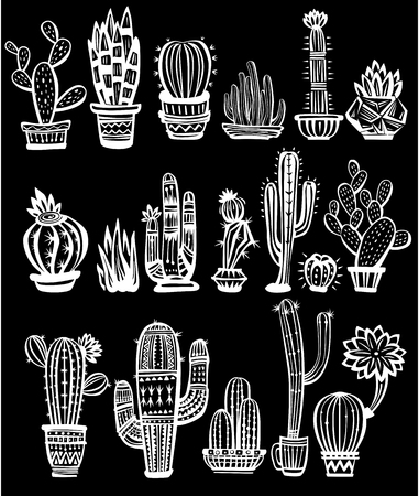 Set of Cactusesのイラスト素材
