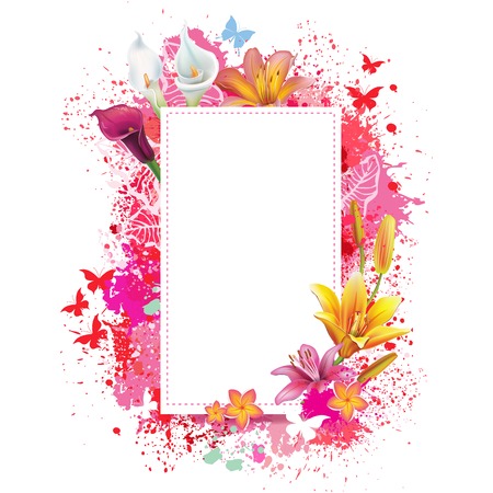 Greeting card with spray grunge backgroundのイラスト素材