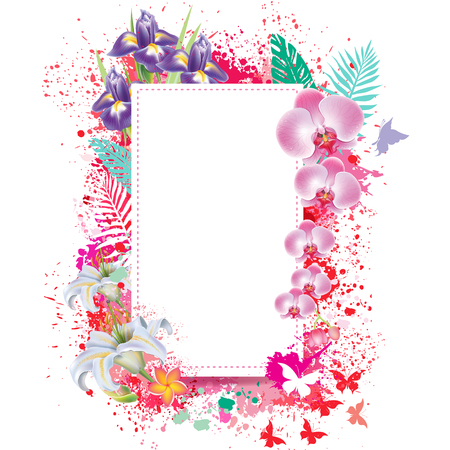 Greeting card with spray grunge backgroundのイラスト素材