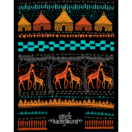 Ethnic geometric background. Design for poster, card, invitationの写真素材