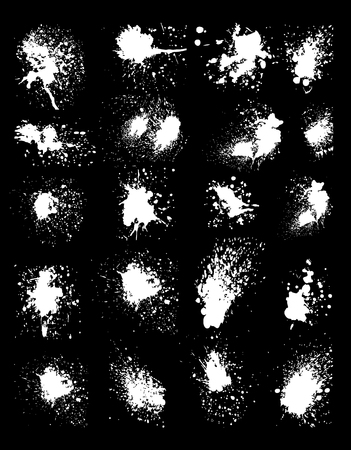 Hand drawing White paint splashes. Snow. Design element.の写真素材