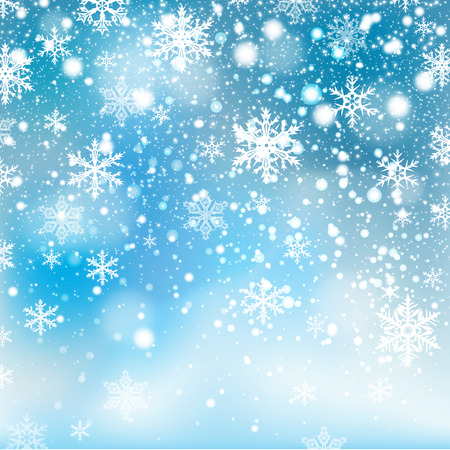 Winter falling snow backgroundの写真素材